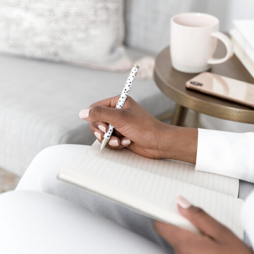 woman journaling