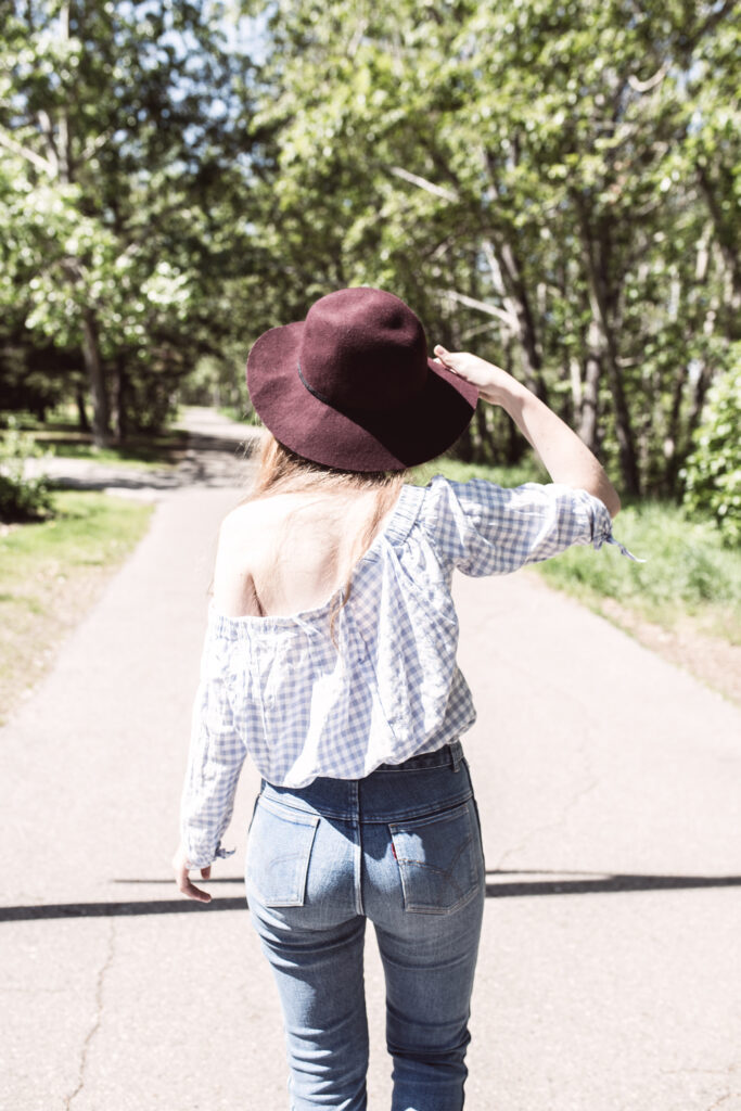 woman walking for mindful movement