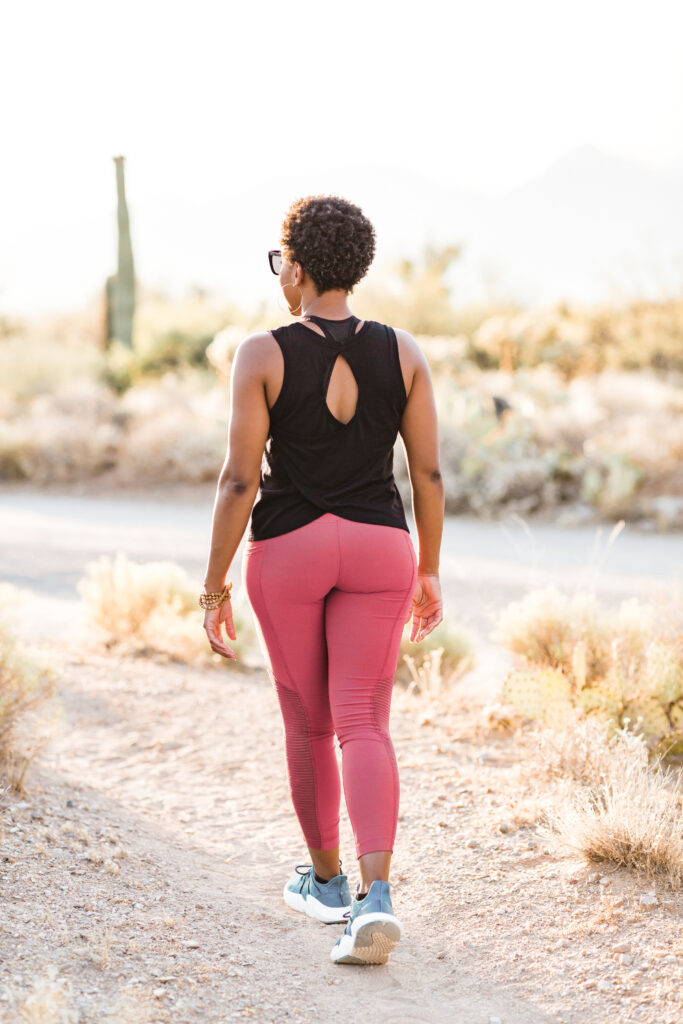 woman walking for mindful movement