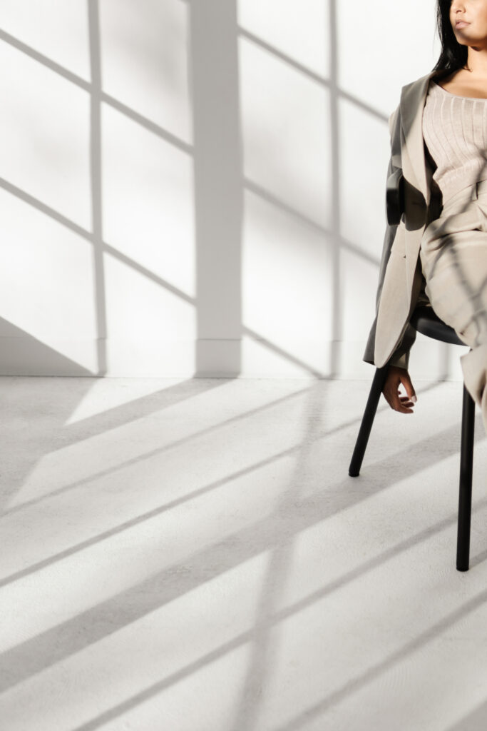 woman sitting in a chair