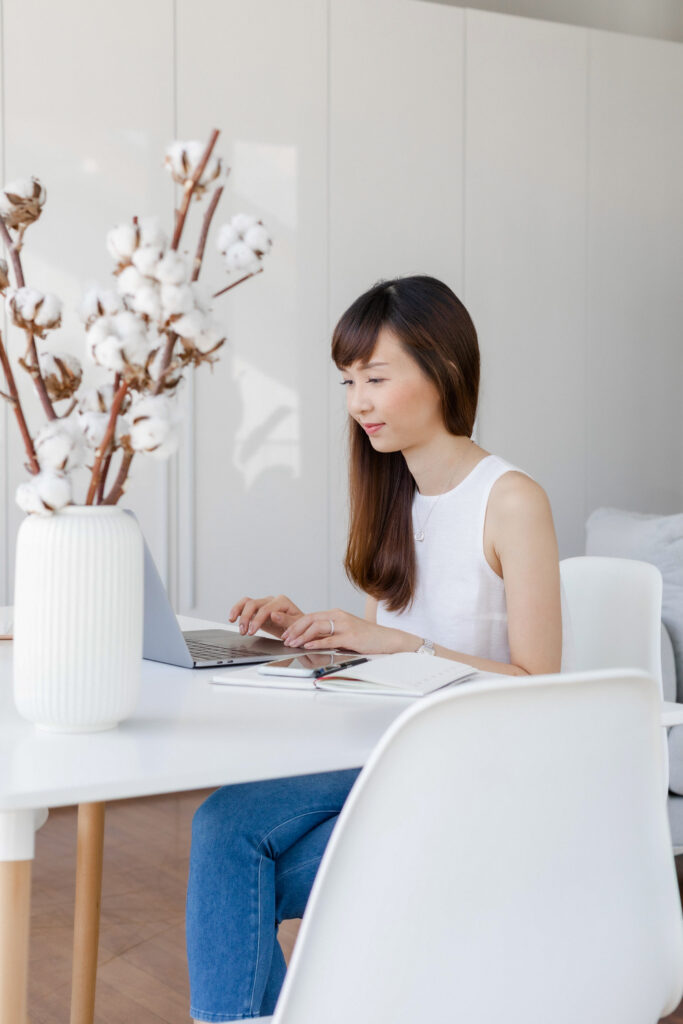 women working at a table