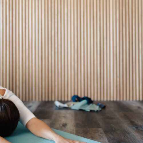 woman doing yoga